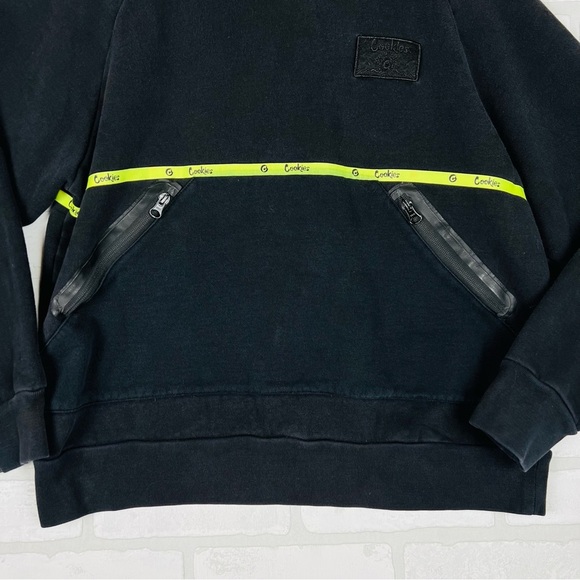 Cookies Tech Pack Black Pullover Hoodie Mens Sz Medium Streetwear Skater Pocket - Picture 2 of 12
